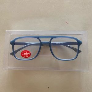- e Soecs Blue Light Filtering Glasses +2.00 Square Matte frame gray